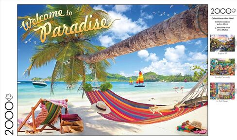 Buffalo Games - Welcome to Paradise - 2000 Piece Jigsaw Puzzle for Adults Challenging Puzzle Perfect for Game Nights - 2000 Piece Finished Size is 38.50 x 26.50 in Saudi Arabia