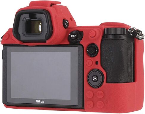 حافظة كاميرا لهاتف Nikon Z6 Z7، حافظة كاميرا احترافية من مطاط السيليكون وقابلة للفصل ومضادة للخدش ومضادة للصدمات لكامل الجسم لهاتف Nikon Z6 Z6II Z7 Z7II (أحمر) in Kuwait