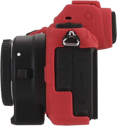 حافظة كاميرا لهاتف Nikon Z6 Z7، حافظة كاميرا احترافية من مطاط السيليكون وقابلة للفصل ومضادة للخدش ومضادة للصدمات لكامل الجسم لهاتف Nikon Z6 Z6II Z7 Z7II (أحمر) in Kuwait
