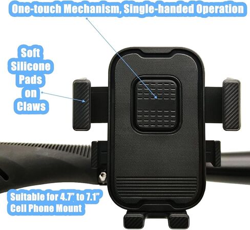 حامل هاتف الدراجة، حامل هاتف الدراجة، تشغيل بيد واحدة، حامل هاتف المقود، حامل هاتف الدراجة، حامل الهاتف الخلوي 4.7 بوصة - 7.1 بوصة للدراجة، الدراجة الإلكترونية، الدراجة النارية، سكوتر in Kuwait