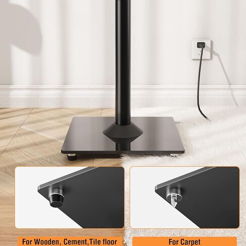 حامل مكبر صوت ELIVED لـ Sonos Era 300، حامل مكبر صوت بارتفاع 31.7 بوصة، يحمل كل منها ما يصل إلى 11 رطل، حامل مكبر صوت محيطي على الرف الأرضي، إدارة كابلات مدمجة، أسود، زوج واحد in Kuwait