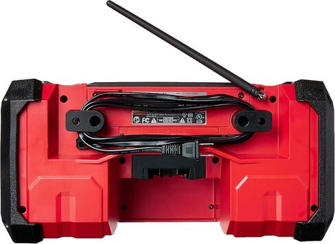 Milwaukee 2890-20 18V Dual Chemistry M18 Jobsite Radio with Shock Absorbing End Caps, USB 2.1A Smartphone Charging, and 3.5mm Aux Jack in Saudi Arabia