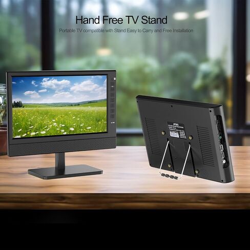 12inch Portable TV,FHD 1080P Screen Mini TV with Antenna and Digital ATSC Tuner,Rechargeable Battery Operated,HDMI/USB Port,12 Volt Charger Cable/AC Power,TV for Caravan and Kitchen in Saudi Arabia