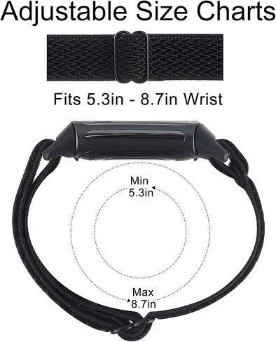 3 قطع من أربطة النايلون المرنة والسيليكون النحيفة المتوافقة مع Fitbit Charge 6/ Charge 5، قابلة للتعديل وقابلة للتنفس، حلقة نايلون قابلة للتمدد وحزام معصم رياضي من السيليكون للنساء والرجال in Saudi Arabia