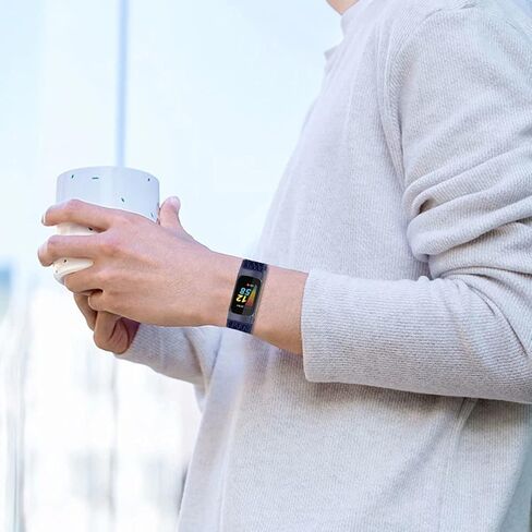 3 قطع من أربطة النايلون المرنة والسيليكون النحيفة المتوافقة مع Fitbit Charge 6/ Charge 5، قابلة للتعديل وقابلة للتنفس، حلقة نايلون قابلة للتمدد وحزام معصم رياضي من السيليكون للنساء والرجال in Saudi Arabia