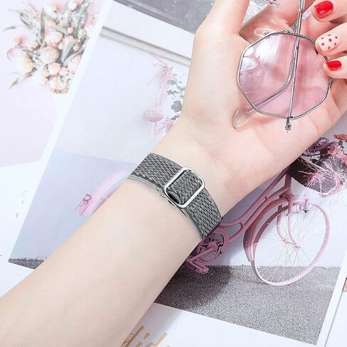 3 قطع من أربطة النايلون المرنة والسيليكون النحيفة المتوافقة مع Fitbit Charge 6/ Charge 5، قابلة للتعديل وقابلة للتنفس، حلقة نايلون قابلة للتمدد وحزام معصم رياضي من السيليكون للنساء والرجال in Saudi Arabia