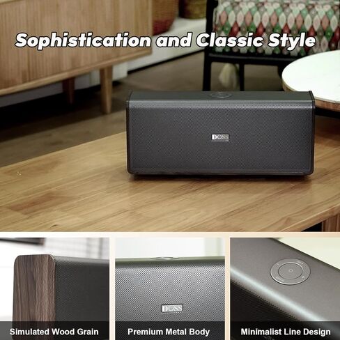 مكبر صوت DOSS SoundBox Ultra Bluetooth مع قناة صوت 2.1 صوت، صوت فائق 80 وات مع صوت جهير عميق، تقنيتان DSP، وقت تشغيل 18 ساعة، بلوتوث 5.3، مكبر صوت لاسلكي للمنزل والمكتب وغرفة المعيشة in Saudi Arabia