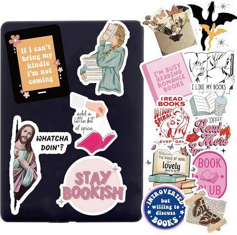 ملصقات Bookish، ملصقات كتب لـ Kindle، ملصقات قراءة Booktok الجمالية، ملصقات كتب مجلة Spicy Fantasy لحافظة شفافة للبالغين، ملحقات هدايا محبي الكتب in Kuwait