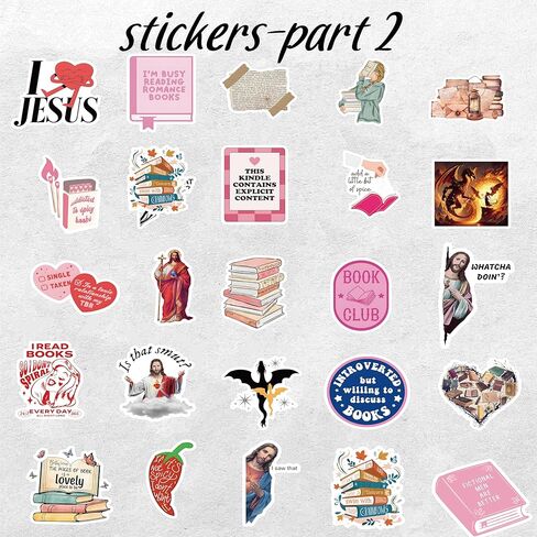 ملصقات Bookish، ملصقات كتب لـ Kindle، ملصقات قراءة Booktok الجمالية، ملصقات كتب مجلة Spicy Fantasy لحافظة شفافة للبالغين، ملحقات هدايا محبي الكتب in Kuwait