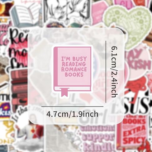 ملصقات Bookish، ملصقات كتب لـ Kindle، ملصقات قراءة Booktok الجمالية، ملصقات كتب مجلة Spicy Fantasy لحافظة شفافة للبالغين، ملحقات هدايا محبي الكتب in Kuwait