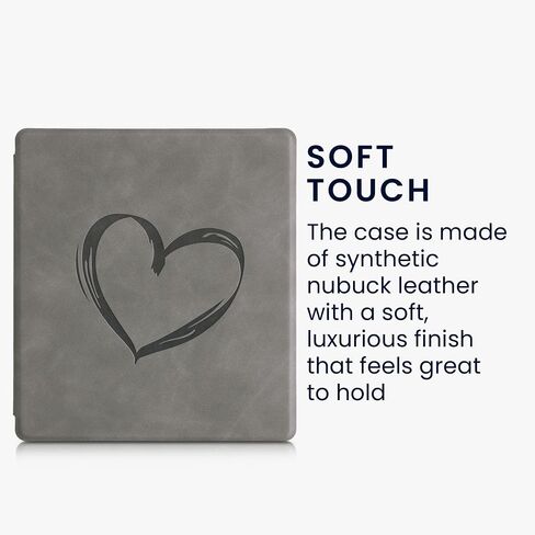 kwmobile Cover Compatible with Amazon Kindle Oasis 10. Generation Cover - eReader Case - Magnolias Grey in Saudi Arabia