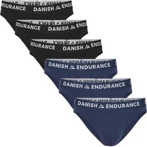 DANISH ENDURANCE Men's Viscose Briefs, Ultra Soft Men's Underwear Briefs, Multipack Mens Underpants, Tag-free, 6 Pack