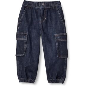 Amazon Essentials Boys and Toddlers' Stretch Denim Cargo Jean