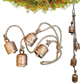 4 قطع أجراس عيد الميلاد المعدنية للديكور الريفي النحاسي الذهبي جرس كبير بقرة معلقة جرس ديكور للتعليق على الحائط in Kuwait