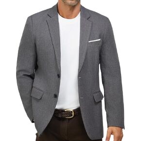 WULFUL Mens Casual Blazer Suit Jackets Slim Fit Two Button Sport Coats Lightweight Business Jacket