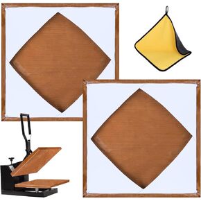 2 Pcs Heat Press Platen Wrap Cover 16 x 20 Inch Heat Press Cover Protector Heat Resistant Reusable Teflon Sheets for Protecting Sublimation Heat Press Machine Plate from Scratches, Residue