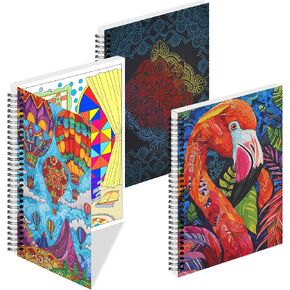 DreamWhirl Adult Coloring Books:Set of 3 Relaxing Adult Coloring Book with Animals, Flowers and Mandalas| Coloring Books for Adult to Relieve Anxiety