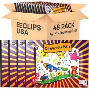 Drawing Pad for Kids, Drawing Pad, Sketch Pad, Sketch Book, Sketchbook for Drawing, Art Sketchbook, Toddler Drawing Pad, 9 x 12, 40 Sheets (4)