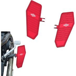 Red 8.5" Long Small Mini Foot Pedal Floorboard Fits For 2018-24 Harley Davidson Street Bob, Low Rider, Softail Standard FXLRS, FXRST with mid-controls (Red)