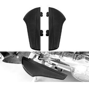 Rider Floorboards Front Driver Stretched Footpeg Footrest Fit for Harley Touring Street Road Glide King Softail 2000-2024 (Color:Black)