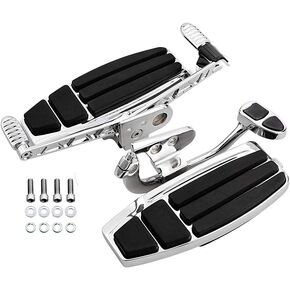 Black Chrome Left Right Driver Foot Board Floorboard Kit Toe Heel Shifter Brake Lever Compatible with Honda 2001-2017 GL1800 F6B 2014-2015 Valkyrie in Kuwait