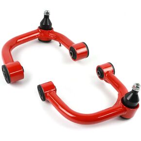 Lift Front Upper Control Arms fit for 2005-2022 Tacoma 6LUG 2WD, 2-4" Suspension Adjustable Control Arms with ball joint fit for 2005-2020 Tacoma 6LUG 4X4 4WD Replace (Pair, Red)
