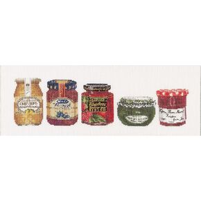 Thea Gouverneur - Counted Cross Stitch Kit - Jam Pot - Aida - 18 Count - for Adults - 3047A