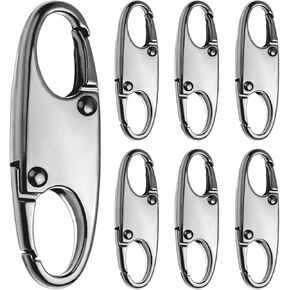 Zipper Clips Anti Theft, Double Small Carabiner Clips, Keep The Zipper Closed Lock Zipper Clip Theft Deterrent Dual Opening S Shaped Carabiner for Backpacks Traveling Camping Suitcases, Silver