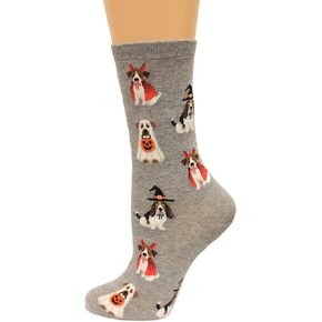 Hot Sox Halloween Themed Crew Socks 1 Pair, Women's Shoe Size 4-10 / Sock size 9-11