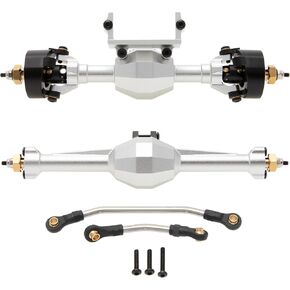 طقم محاور MEUS RACING FCX24 مزود بـ 3 أقسام Isokinetic CVD بحد أقصى. زاوية التوجيه 52 درجة لأجزاء ترقية FMS FCX24 Power Wagon Smasher Lemur K5 Blazer وFCX18 K10 LC80 (فضي)