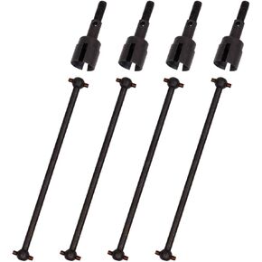 8 Pack Treehobby 90mm Stainless Steel 08029 Dogbones Drive Shaft & 02033 Stub Wheel Axle for 1/10 Redcat Volcano HSP Exceed RC Car Truck Replacement (Black)