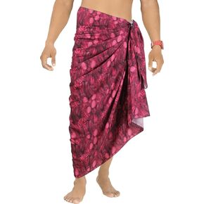 LA LEELA Men's Sarong Wrap Bath Beach Swim Pareo