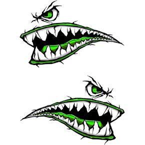 World War 2 Flying Tiger Fighter Teeth Tiger Teeth Green new Motorcycle Sportbike Decal STicker