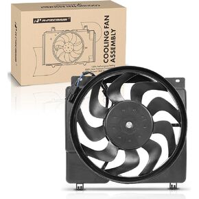 A-Premium Engine Radiator Cooling Fan Assembly Compatible with Select Jeep Models - Cherokee 1987-2001, Comanche 1987-1992, Wagoneer 1987-1990 - Replace# 52079444AB, 52079444