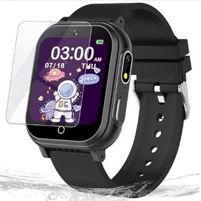 Kids Waterproof Smart Watch Gift for Girls Age 5-12, 32 Games HD Touchscreen Kids Watch with Dual Camera Video Music Player Pedometer Flashlight 12/24 hr Toys Birthday Gifts for Girls Ages 6 7 8 9