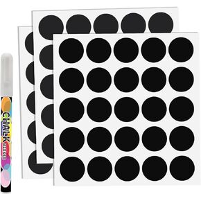 SVNOOC Waterproof Spice Labels for Jars, Containers, Craft Rooms, Weddings, Storage, Reusable Chalkboard Label Stickers with 1 Liquid Marker, Organize Your Home & Kitchen (75)