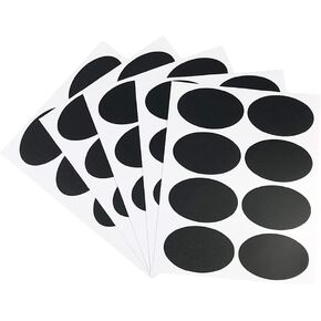 96 Pcs Oval Chalkboard Label Stickers Reusable Waterproof Chalk Sticker Labels Removable Pantry Labels for Containers Jars Bottles