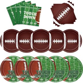 171 قطعة من لوازم حفلات كرة القدم، أطباق ورقية للرجبي، أكواب، مناديل، ملعقة، شوكة، سكاكين، مفرش طاولة، ديكورات حفلات الهبوط، أدوات مائدة لـ 24 ضيفًا للعبة كرة القدم، حفلة سوبر بول، حفلة عيد ميلاد in Kuwait