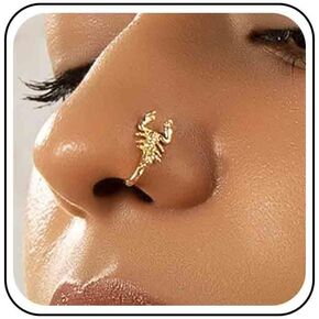 Vintage Scorpion Nose Ring Punk Scorpion Nose Cuff Gothic Scorpion Copper African Nose Ring Fake Non Pierced Nose Ring Jewelry for Women
