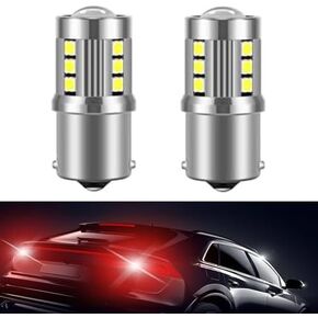 1156 LED Light Bulbs,12V-30V Super Bright LED Light Bulbs,1500 Lumens, with Projector Lens. for Backup Reverse Light Bulb Tail Light 6000K White, 2 Pack