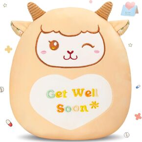 CozyWorld 12" Get Well Soon Sheep Plush Pillow Soft Lamb Plush Toy Cute Stuffed Animal Home Room Decor Toy Gift for Kids Toddler.
