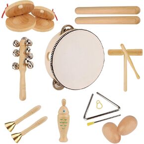 Kids Musical Instruments Toddler Toys Wooden Music Toys.Drum Set for Toddlers 3-5,Musical Toys for Toddlers,Musical Percussion for Boys/Girls Gifts