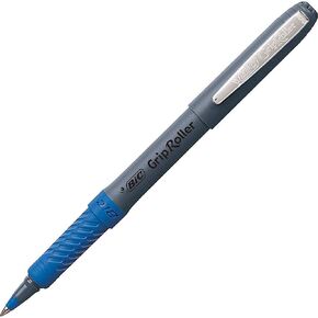 BIC Grip Stick Roller Ball Pen, Micro Fine Point (0.5 mm), Black, 12 Pens (GREM11BK)