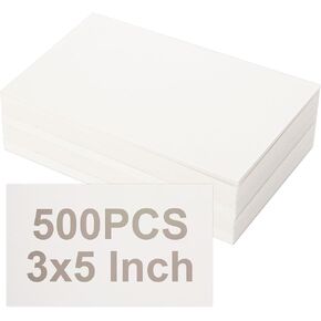 DAJAVE 500 Pack 3x5 Inch Paper Cardstock Blank, 300GSM Thick Paper Card Stock White, Blank Printer Paper Cardstock for Printer, Wedding Invitations, Greeting Cards, Postcards, Photos
