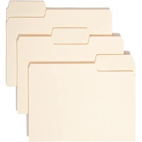 Smead Erasable SuperTab File Folder, Oversized Erasable 1/3-Cut Tab, Letter Size, Manila, 24 per Pack (10380)