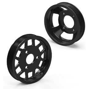 Bevinsee M52TU M54 Water Pump & Power Steering Pump Pulley Kit 11511436590 32421740858 Compatible with BMW E46 E36 E39 E38 E83 320i 323i 325i 328i 330i 520i 523i 525i Aluminum
