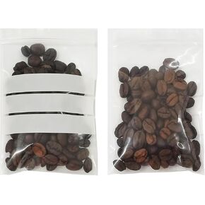 PABCK Clear Seed Envelopes Resealable (2.76x3.94 inch) Seeds Packets Small Plastic Bags for Spice Jewelry Parts Packaging with White Writable Block Self Seal Coins Envelope Garden Flower Organizer