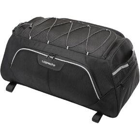Motorcycle Duffle Bag Waterproof Large Capacity Motorcycle Travel Luggage Bag,Motorcycle Rear Bag Motorcycle Trunk Bag with Rain Cover,Black