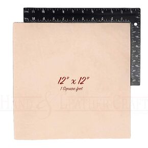 Sepici Hand and Leather Craft - Veg Tan Leather 5/6 oz (2.0-2.4 mm) A Grade Tooling Leather Hide - Full Grain Vegetable Tanned Leather, Carving, Tooling, Molding, Dyeing (12″x12″)