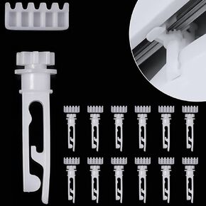 12 Pcs Vertical Blind Repair Carrier, Vertical Blinds Replacement Parts, Vertical Blinds Repair Kit Blinds Replacement with Stem & Gear Vertical Blinds Curtain Accessories for Headrail(Carrier)